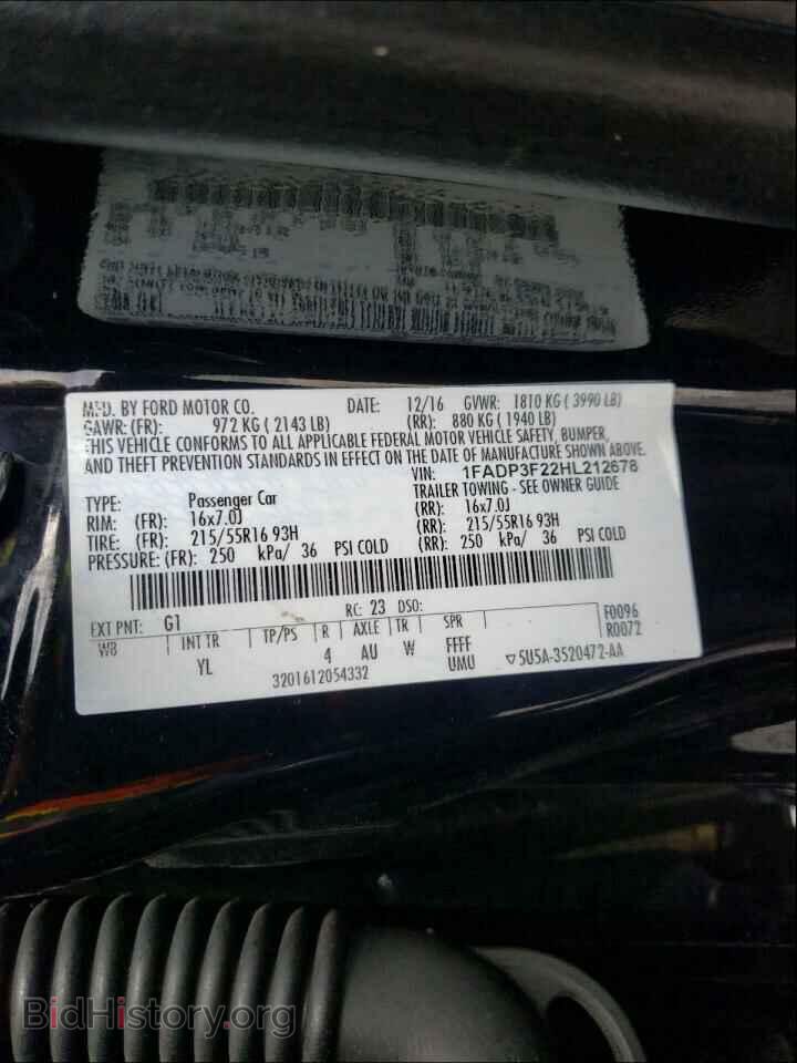 2017 FORD FOCUS - VIN: 1FADP3F22HL212678 - Фото 10