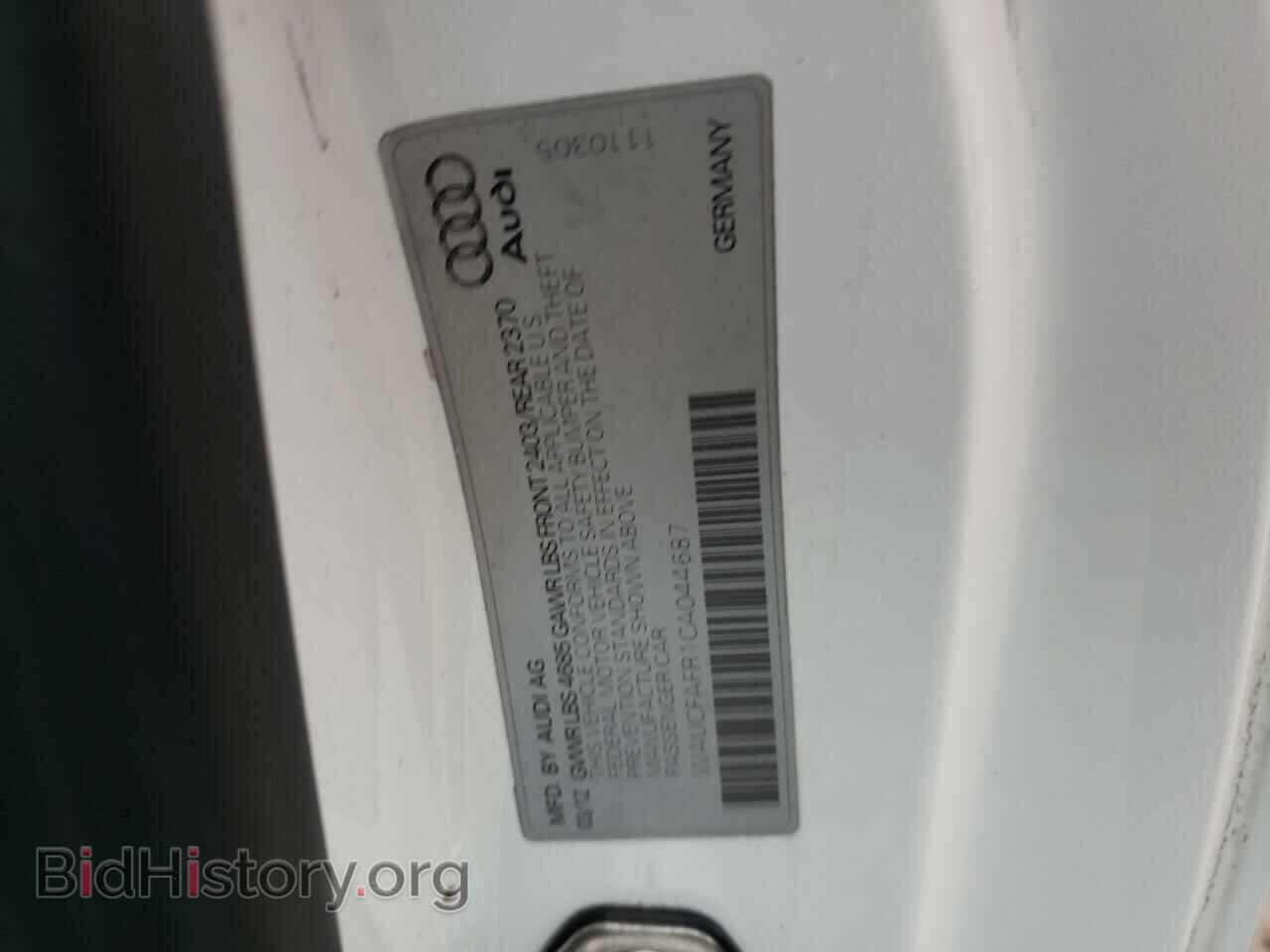 2012 AUDI A5 - VIN: WAUCFAFR1CA044687 - Photo 10