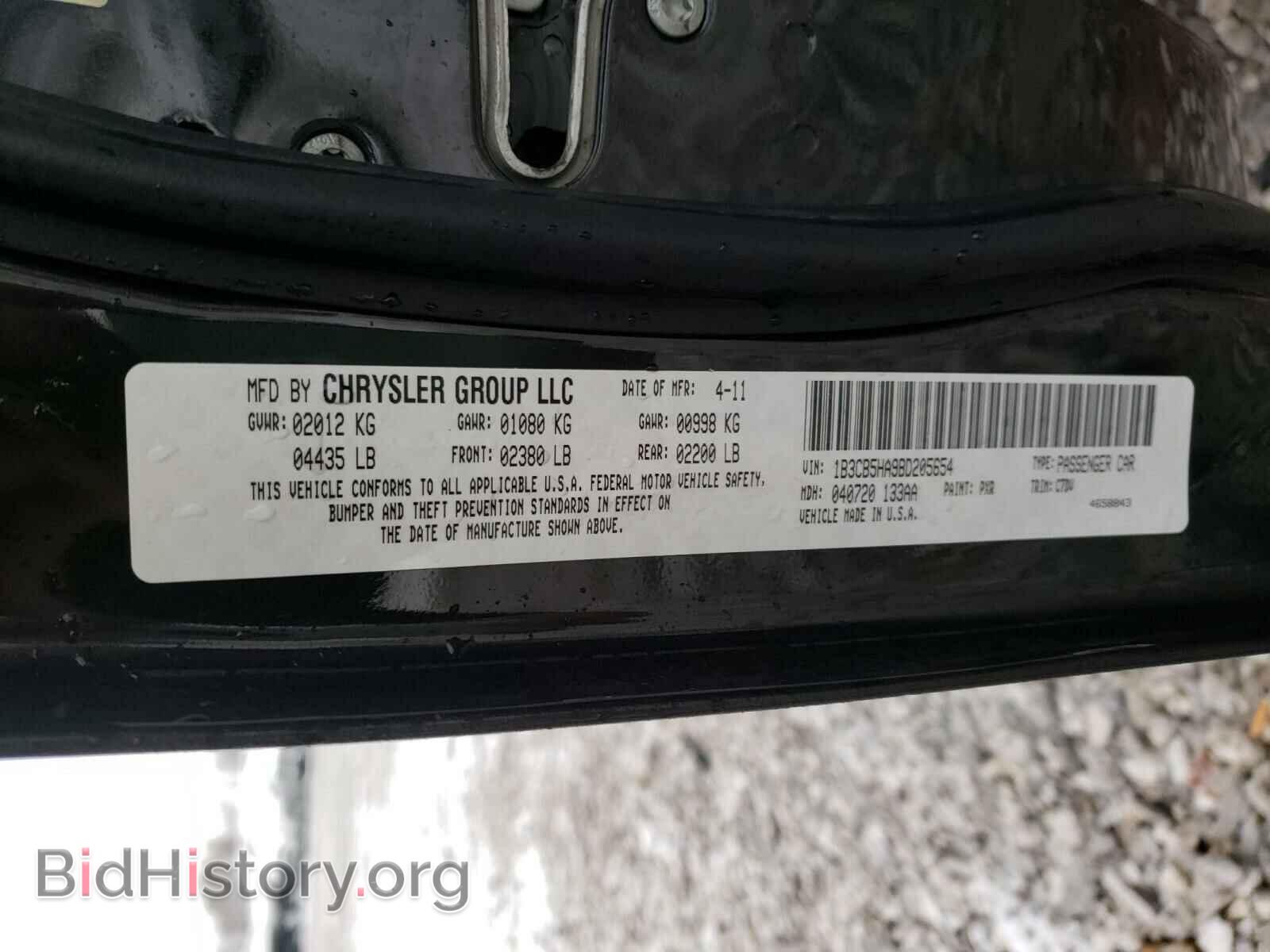2011 DODGE CALIBER - VIN: 1B3CB5HA9BD205654 - Фото 10