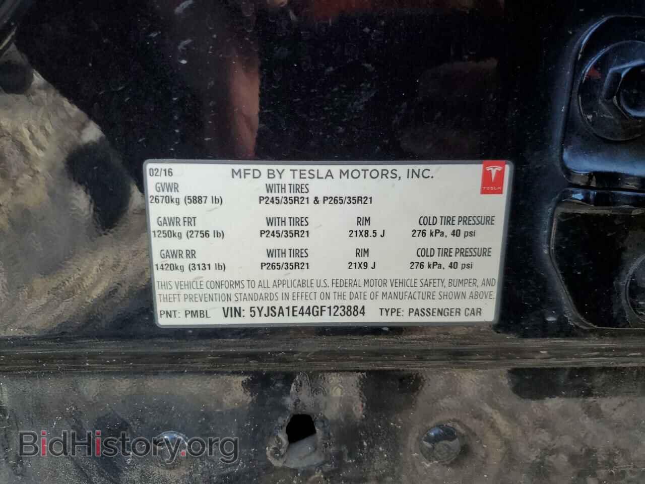 2016 TESLA MODEL S - VIN: 5YJSA1E44GF123884 - Photo 12