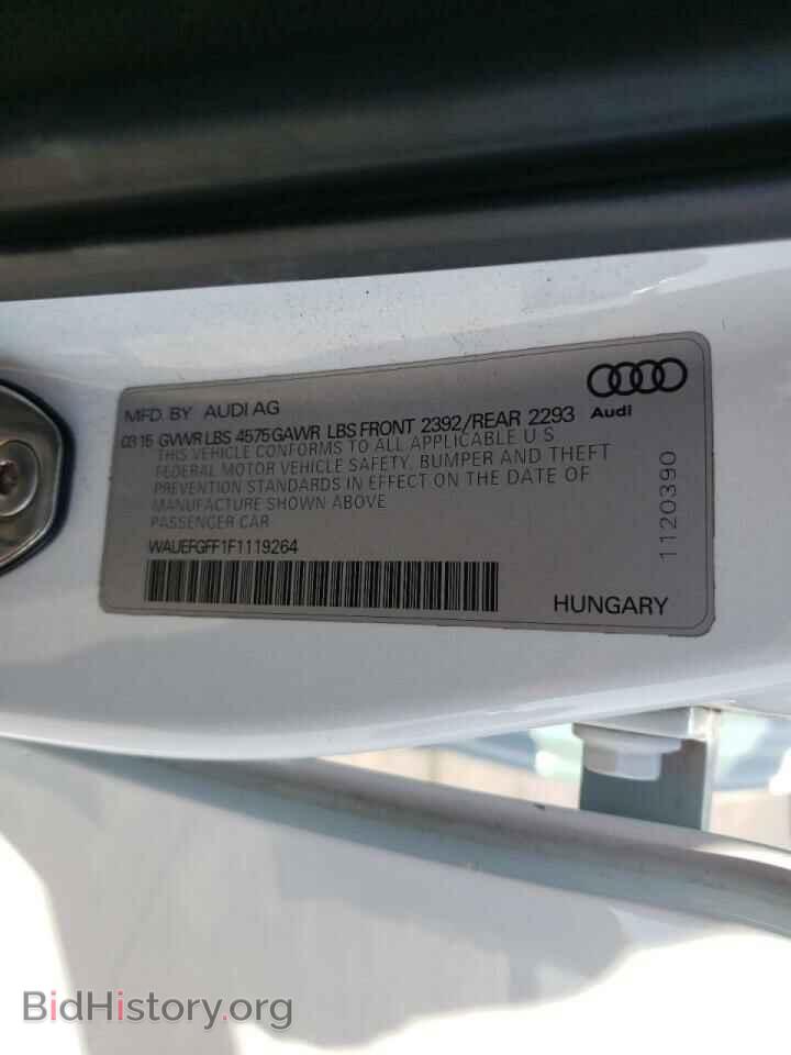 2015 AUDI A3 - VIN: WAUEFGFF1F1119264 - Фото 10