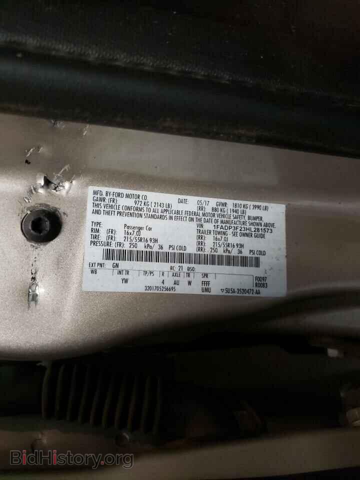 2017 FORD FOCUS - VIN: 1FADP3F23HL281573 - Photo 10