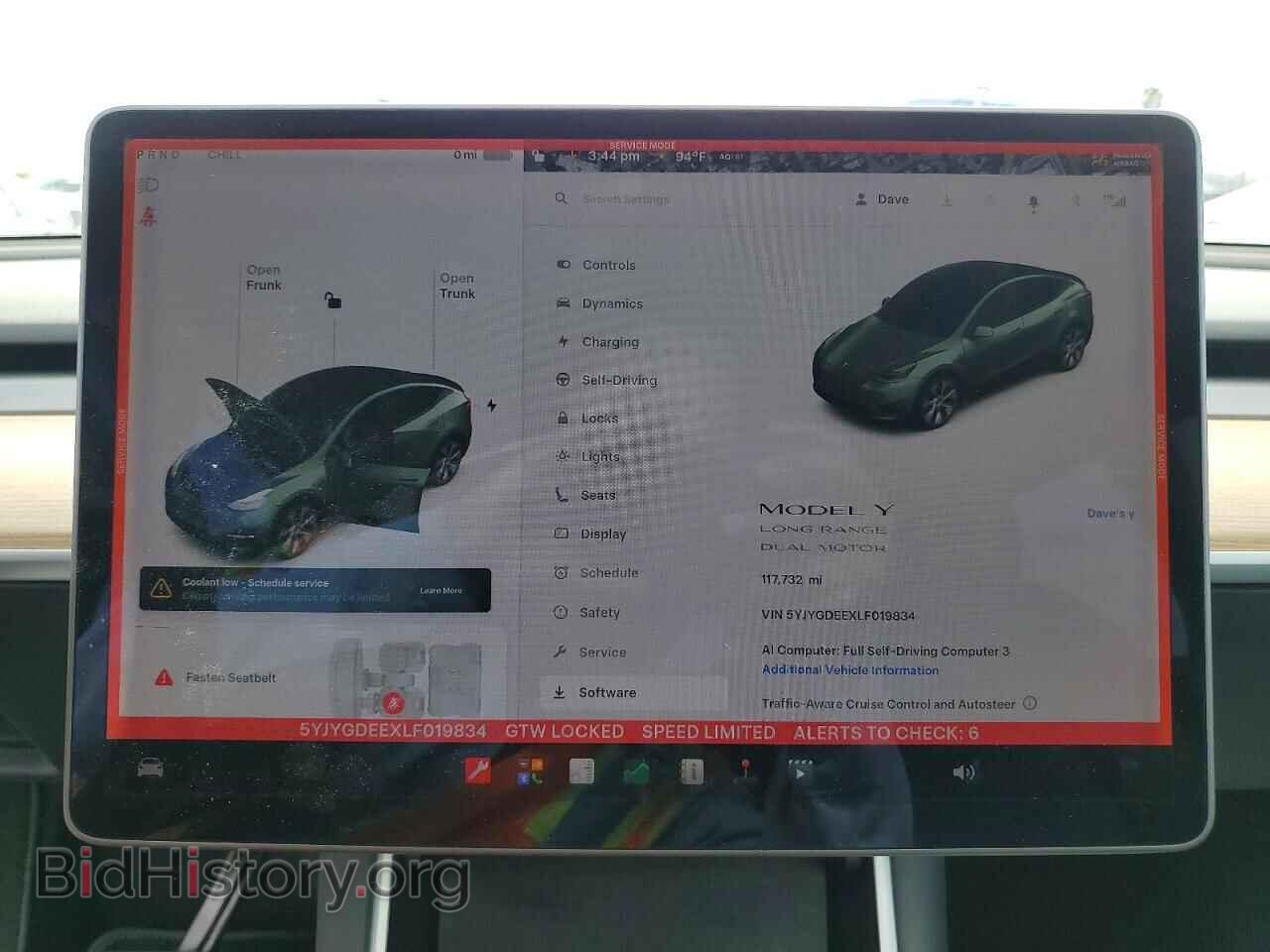 2020 TESLA MODEL Y - VIN: 5YJYGDEEXLF019834 - Photo 9