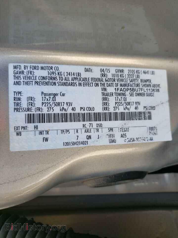 2015 FORD CMAX - VIN: 1FADP5BU7FL113628 - Фото 10