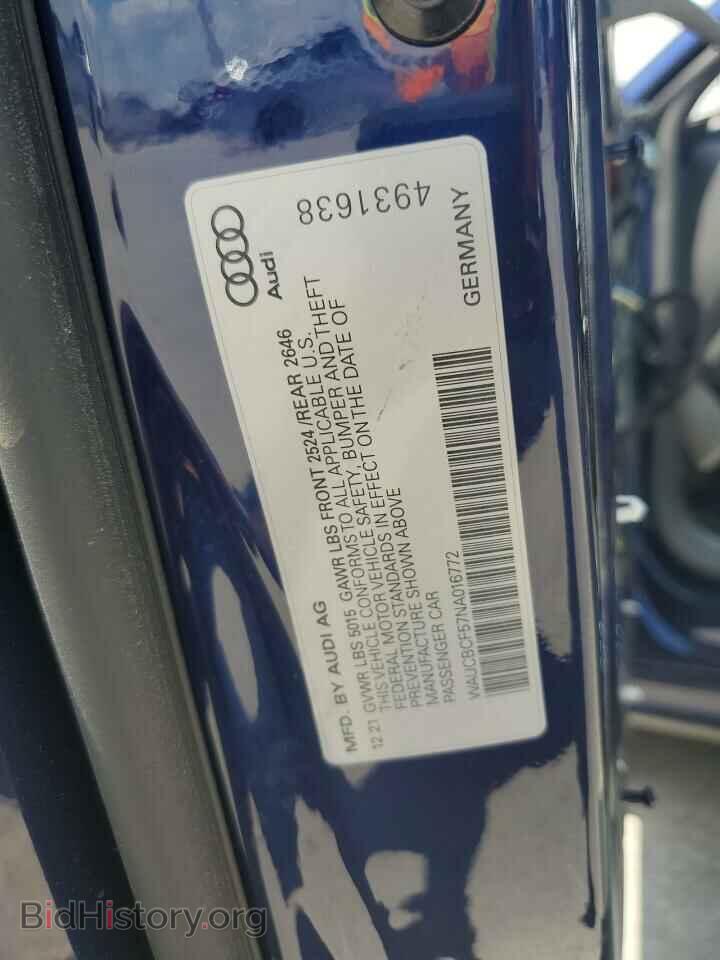 2022 AUDI A5 - VIN: WAUCBCF57NA016772 - Фото 13