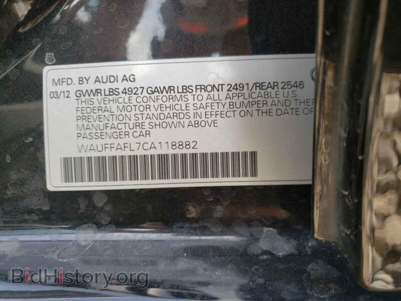 2012 Audi A4 (VIN WAUFFAFL7CA118882) — фото 10 из 10