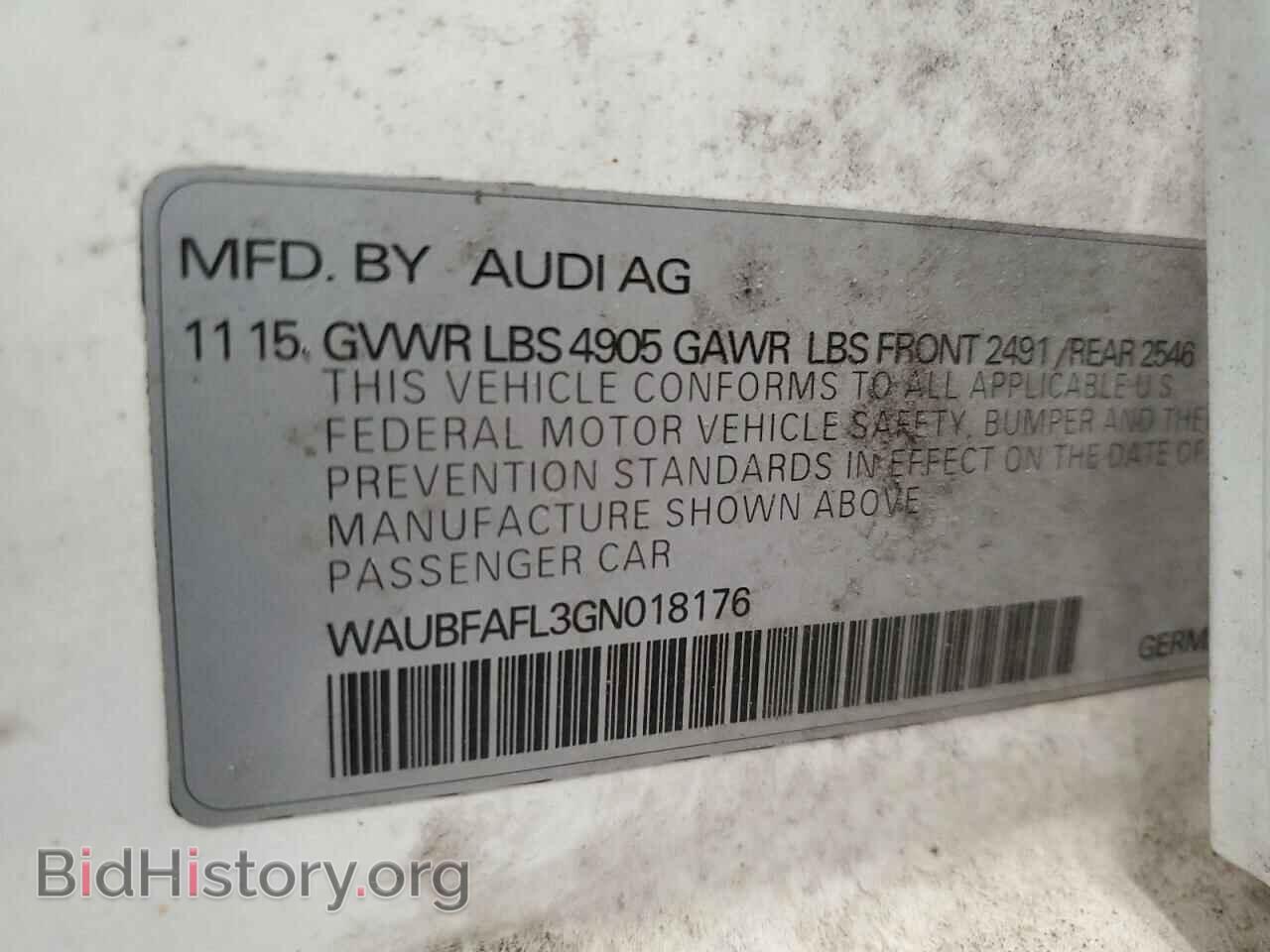 2016 AUDI A4 - VIN: WAUBFAFL3GN018176 - Фото 12