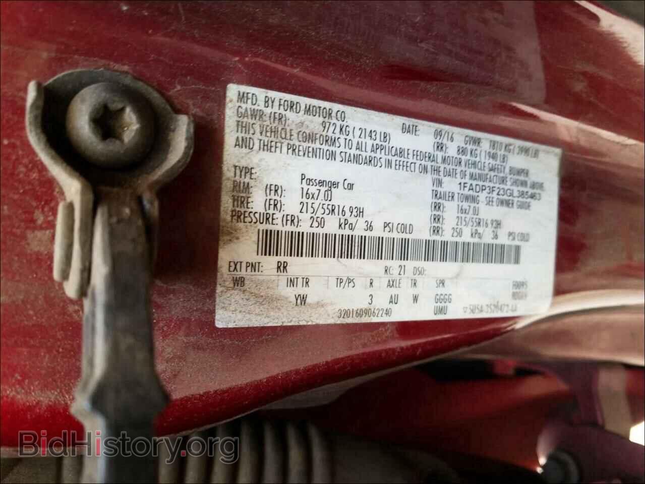 2016 FORD FOCUS - VIN: 1FADP3F23GL385463 - Фото 10