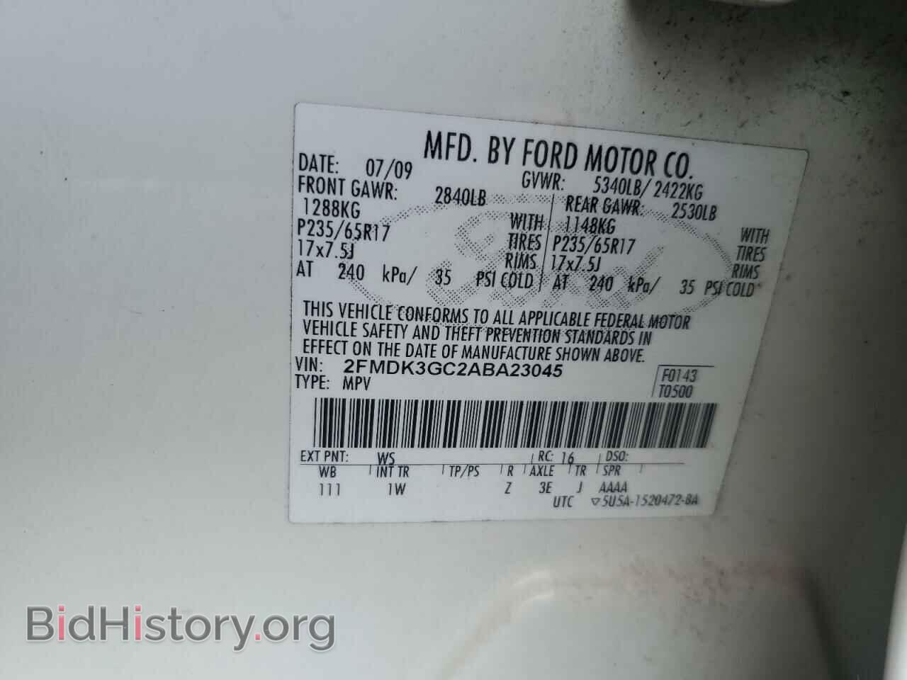2010 FORD EDGE - VIN: 2FMDK3GC2ABA23045 - Photo 13