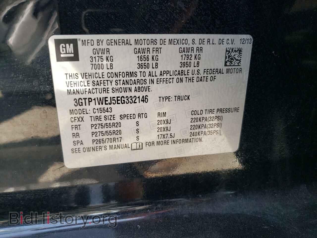 2014 GMC SIERRA - VIN: 3GTP1WEJ5EG332146 - Фото 12