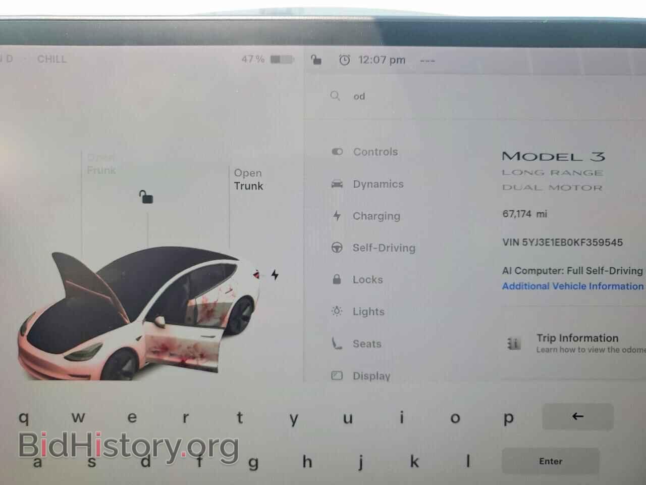 2019 TESLA MODEL 3 - VIN: 5YJ3E1EB0KF359545 - Фото 9