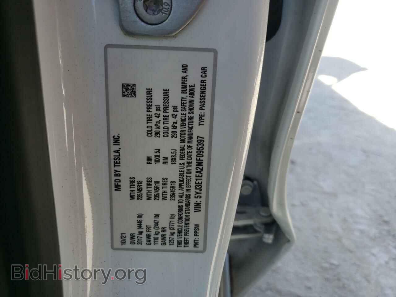 2021 TESLA MODEL 3 - VIN: 5YJ3E1EA2MF095397 - Photo 10