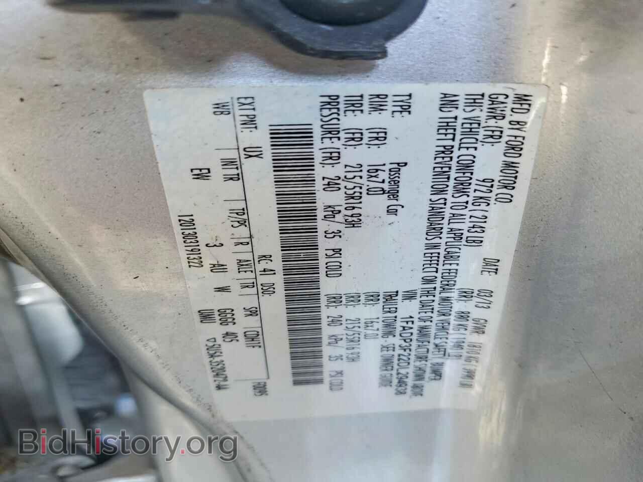 2013 FORD FOCUS - VIN: 1FADP3F22DL294938 - Фото 12