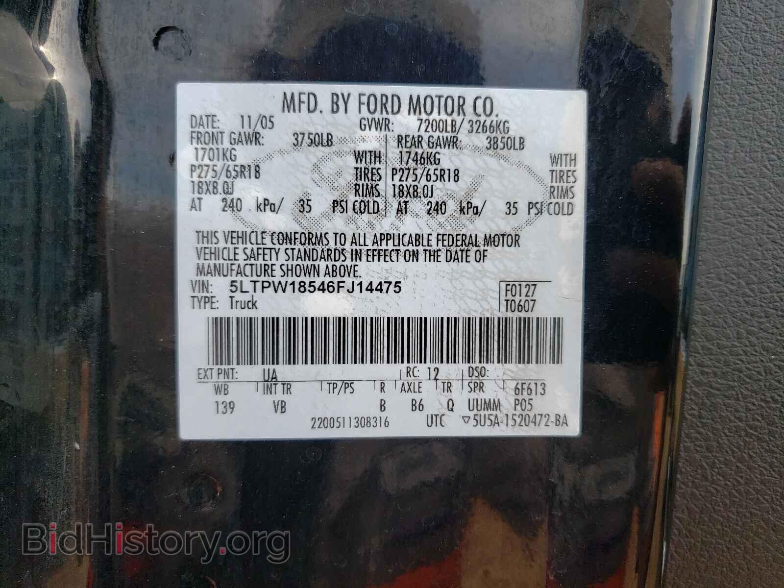 2006 LINCOLN MARK LT - VIN: 5LTPW18546FJ14475 - Photo 10