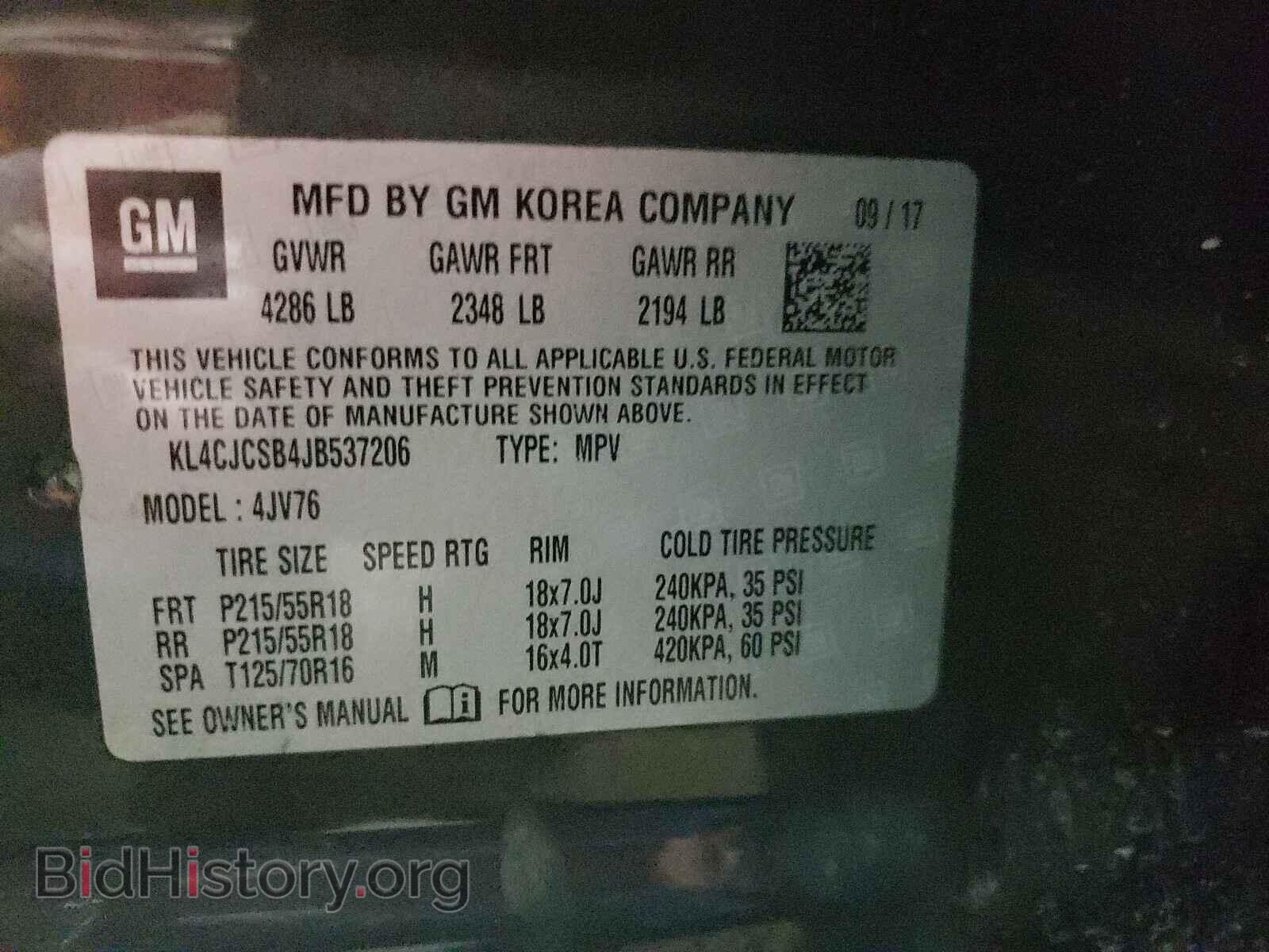 2018 BUICK ENCORE - VIN: KL4CJCSB4JB537206 - Photo 10