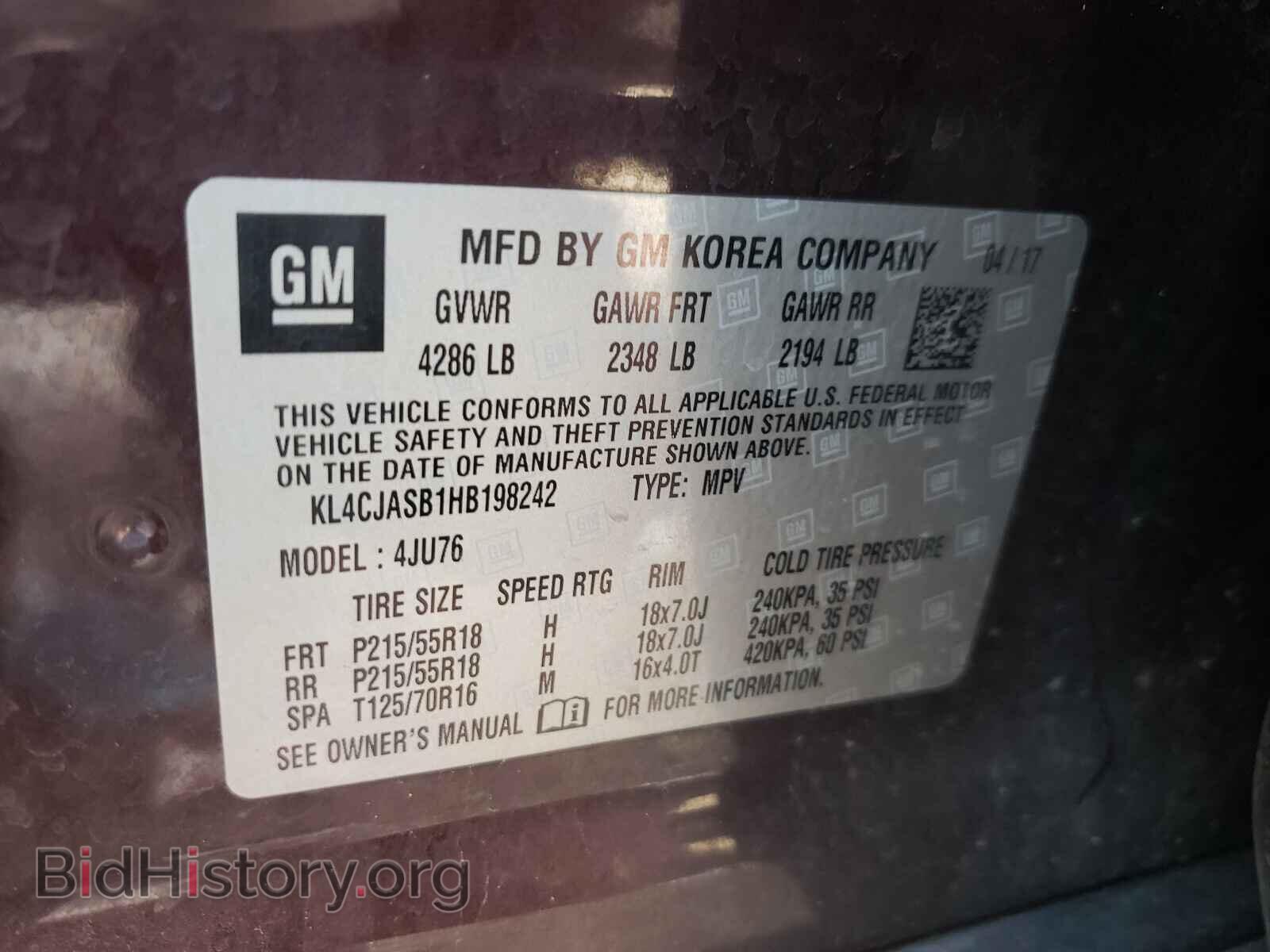2017 BUICK ENCORE - VIN: KL4CJASB1HB198242 - Photo 10