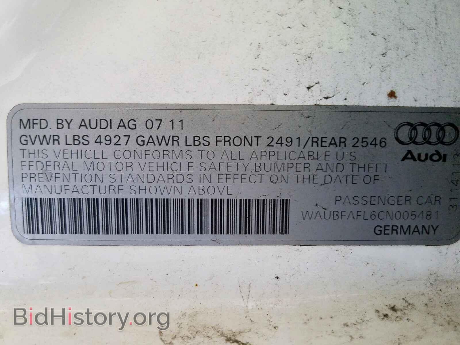 2012 AUDI A4 - VIN: WAUBFAFL6CN005481 - Photo 10