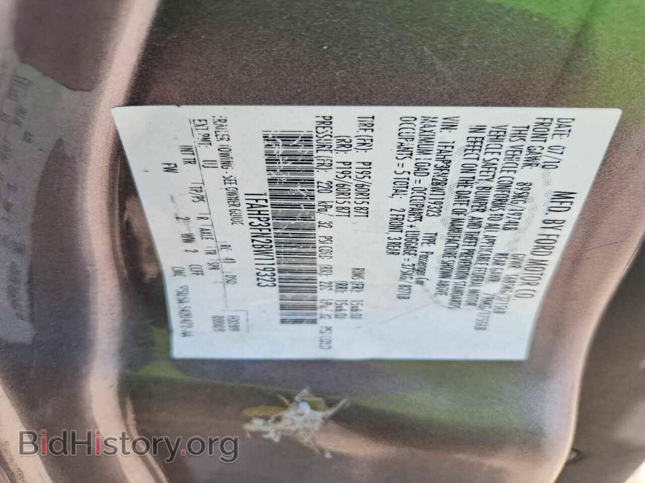2011 FORD FOCUS - VIN: 1FAHP3FN2BW119323 - Фото 12
