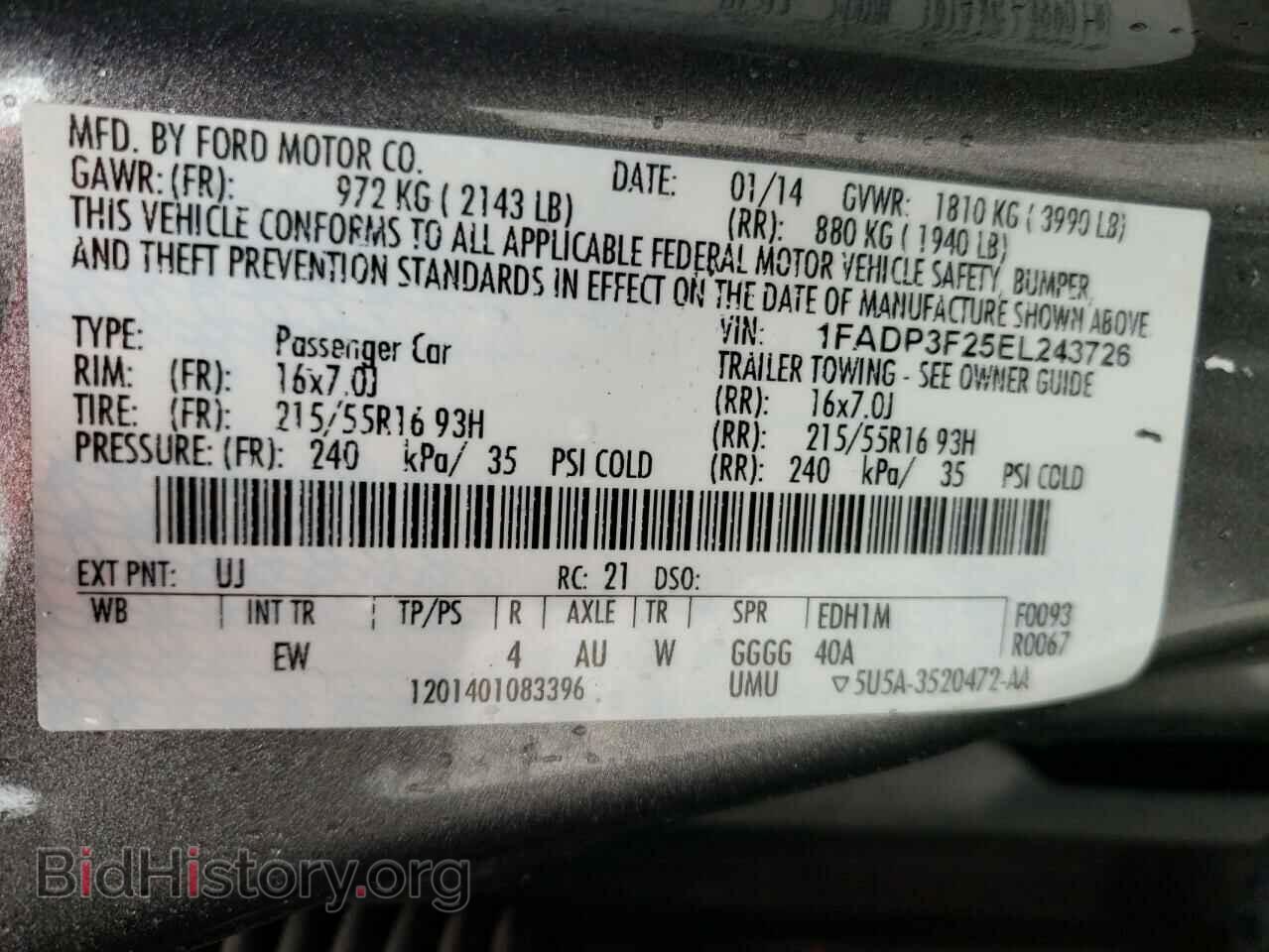 2014 FORD FOCUS - VIN: 1FADP3F25EL243726 - Photo 10