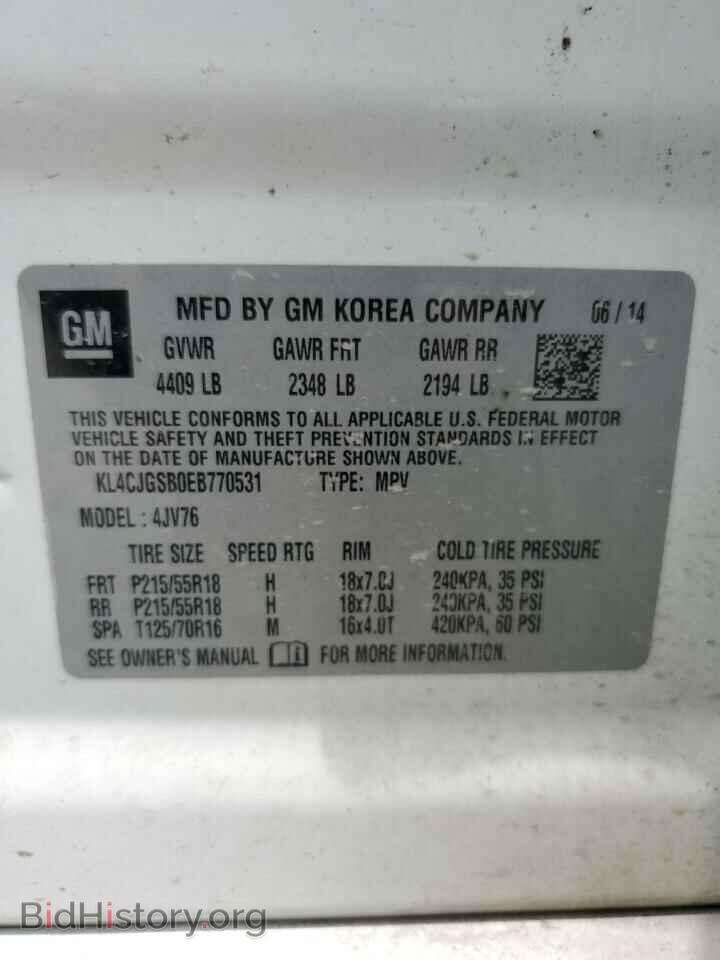 2014 BUICK ENCORE - VIN: KL4CJGSB0EB770531 - Photo 14
