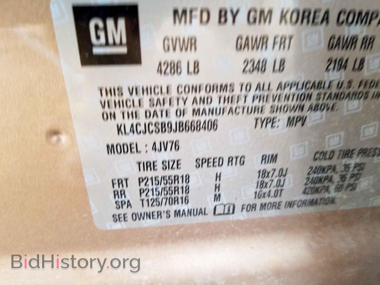 2018 BUICK ENCORE ESS - VIN: KL4CJCSB9JB668406 - Фото 10
