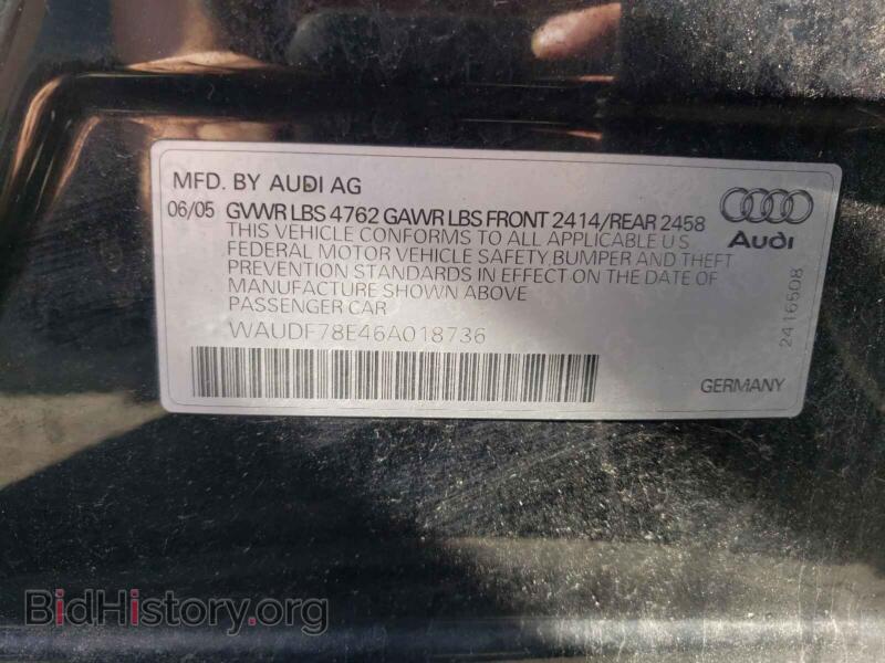 2006 Audi A4 (VIN WAUDF78E46A018736) — photo 10 of 10
