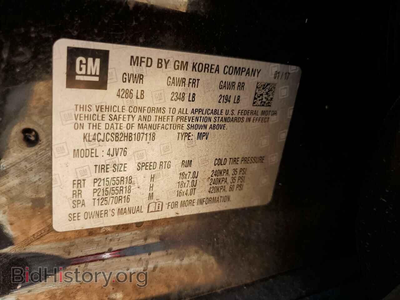 2017 BUICK ENCORE - VIN: KL4CJCSB2HB107118 - Photo 13