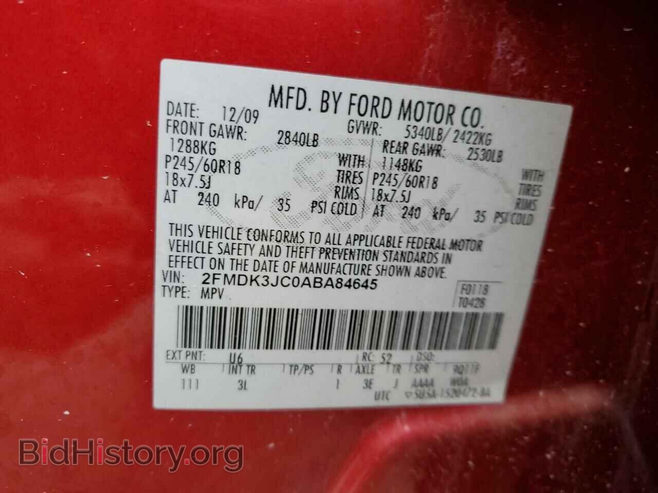 2010 FORD EDGE - VIN: 2FMDK3JC0ABA84645 - Photo 13