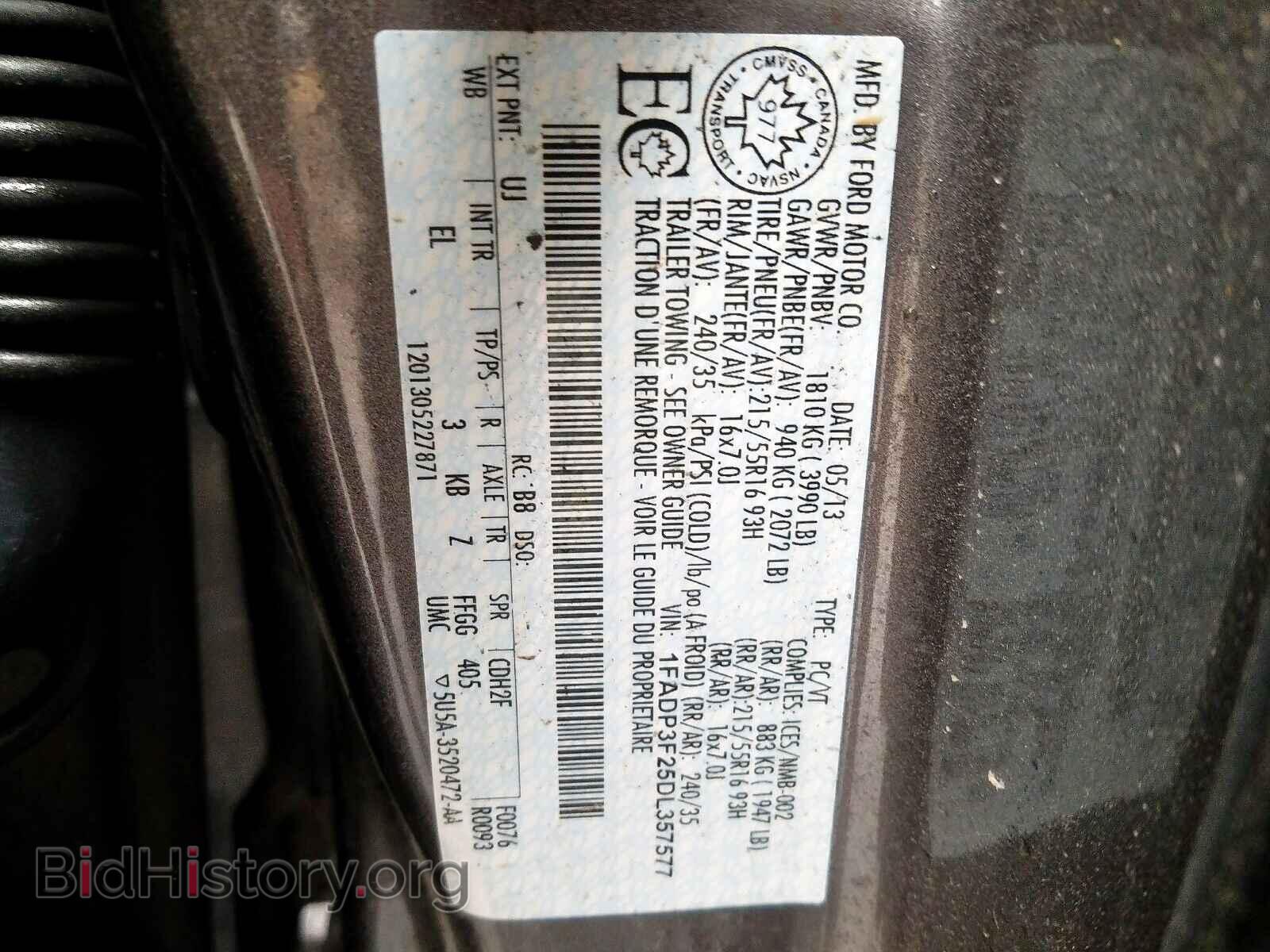 2013 FORD FOCUS SE - VIN: 1FADP3F25DL357577 - Фото 10