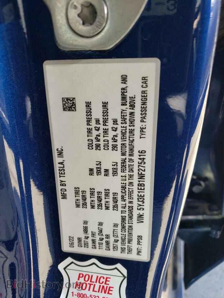 2022 TESLA MODEL 3 - VIN: 5YJ3E1EB1NF275416 - Photo 12
