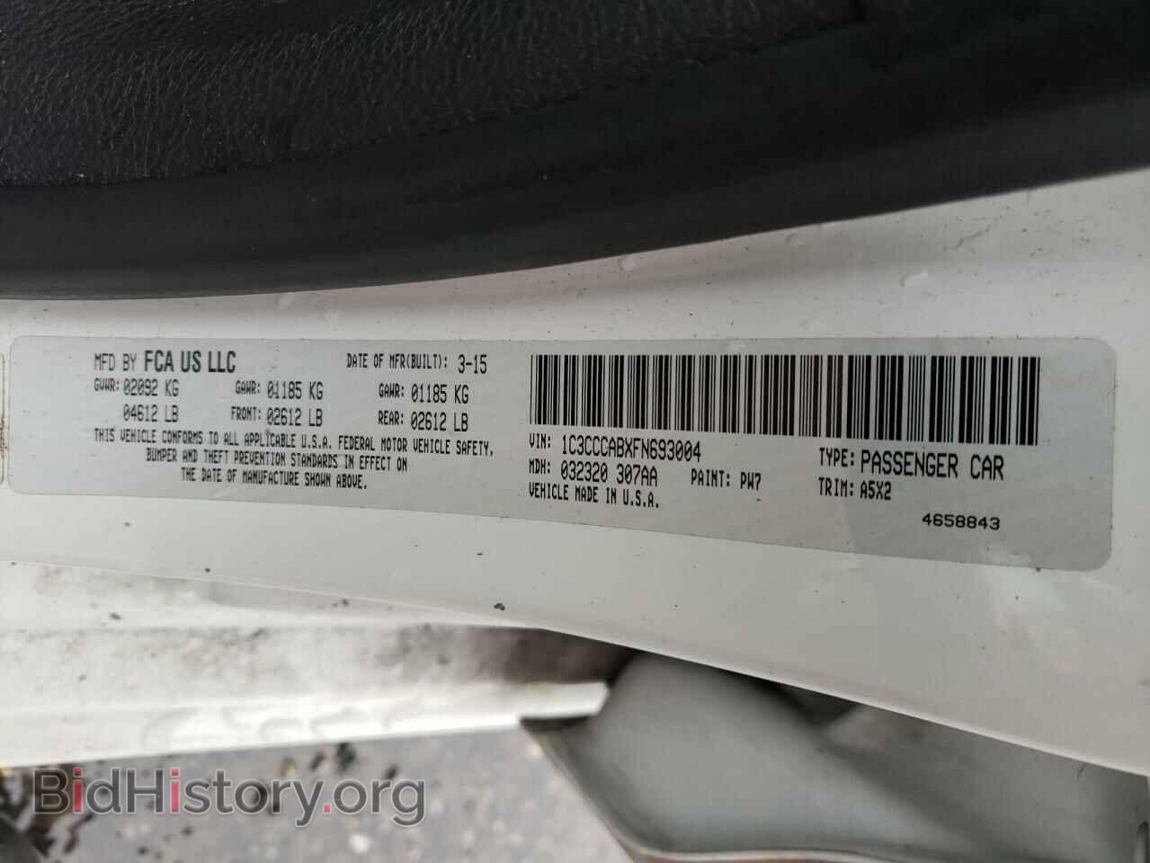 2015 CHRYSLER 200 - VIN: 1C3CCCABXFN693004 - Фото 10