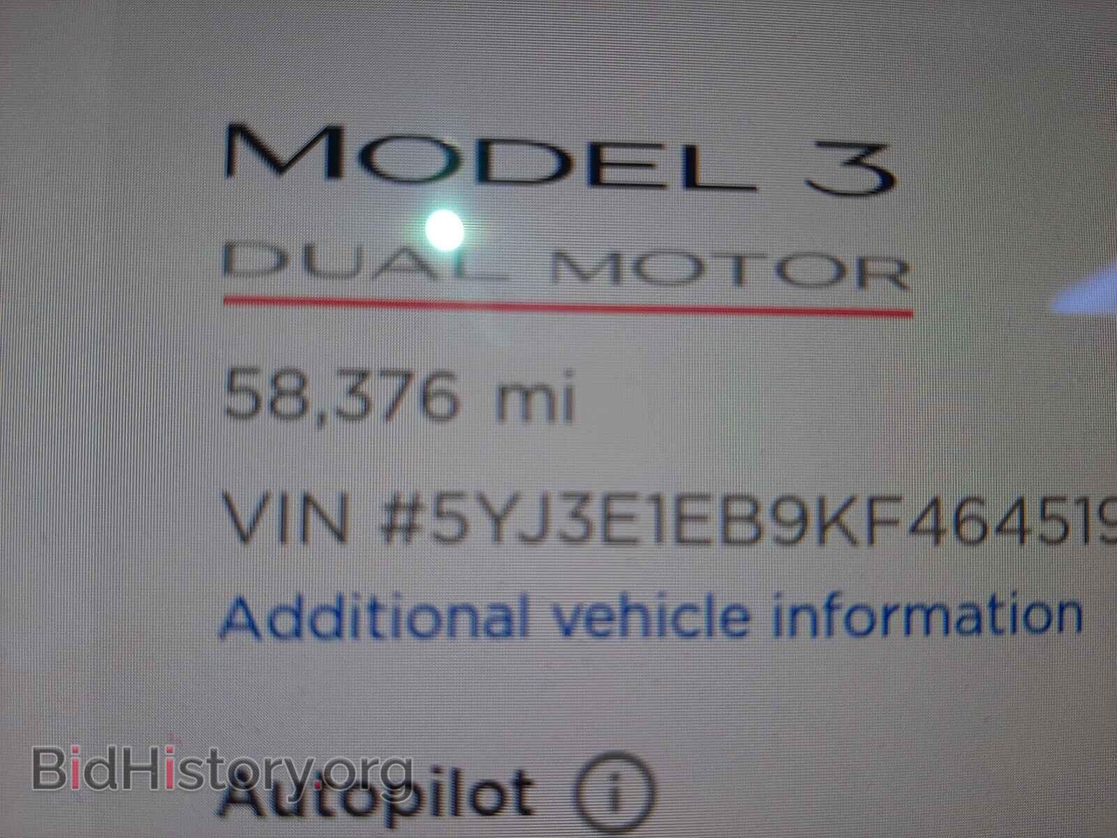 2019 TESLA MODEL 3 - VIN: 5YJ3E1EB9KF464519 - Photo 8