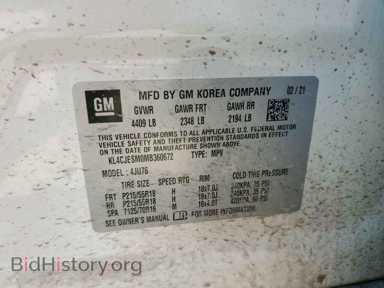 2021 BUICK ENCORE - VIN: KL4CJESM0MB360672 - Photo 14