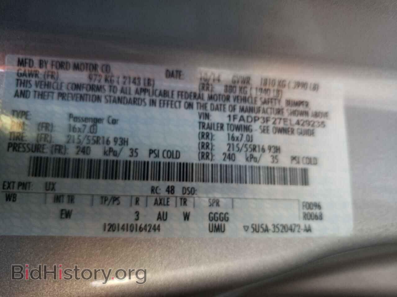 2014 FORD FOCUS - VIN: 1FADP3F27EL429235 - Photo 10