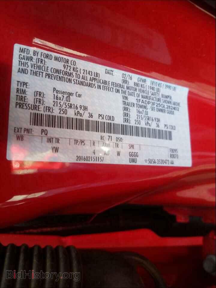 2016 FORD FOCUS - VIN: 1FADP3F25GL282402 - Photo 10