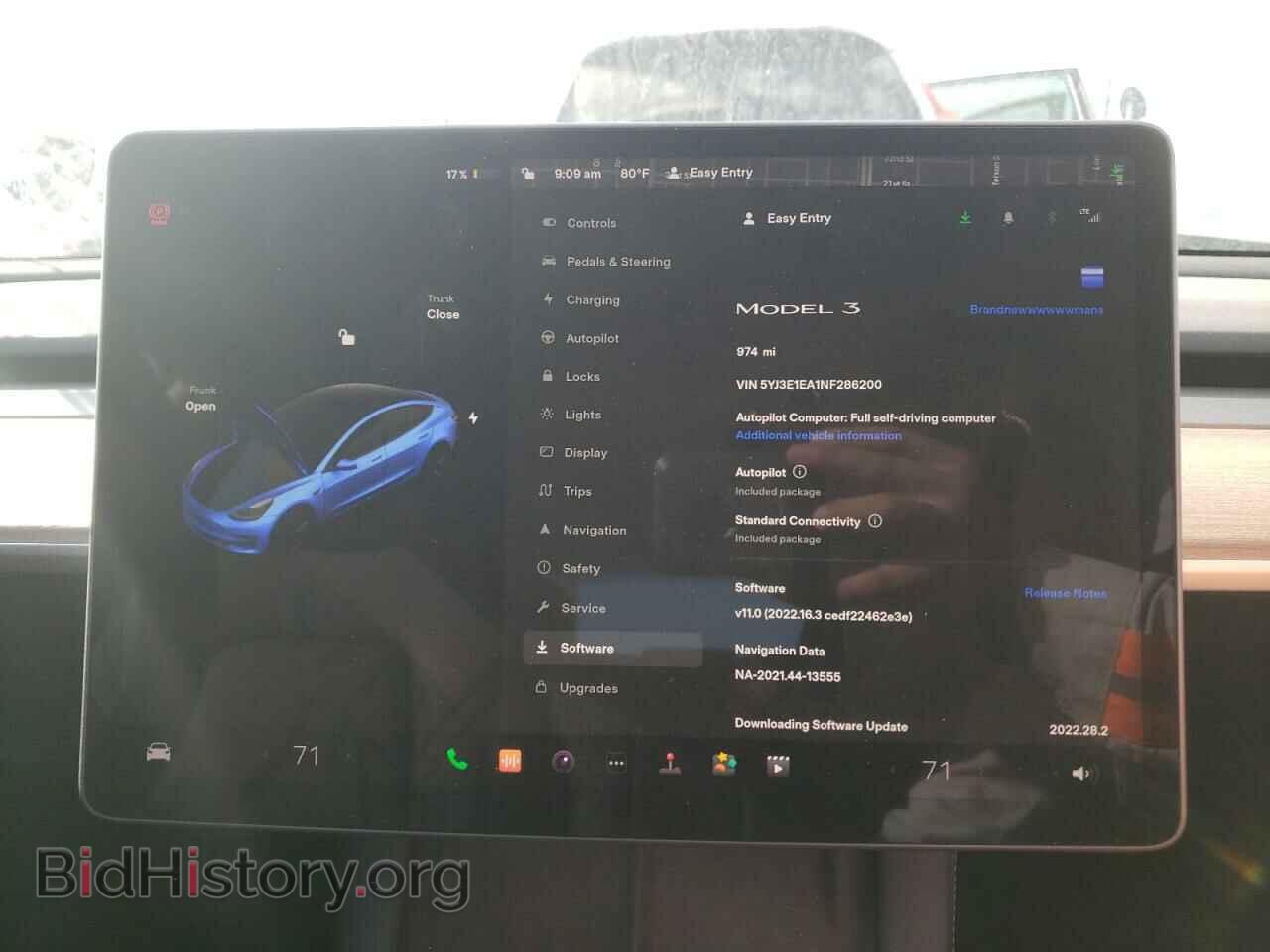 2022 TESLA MODEL 3 - VIN: 5YJ3E1EA1NF286200 - Фото 9