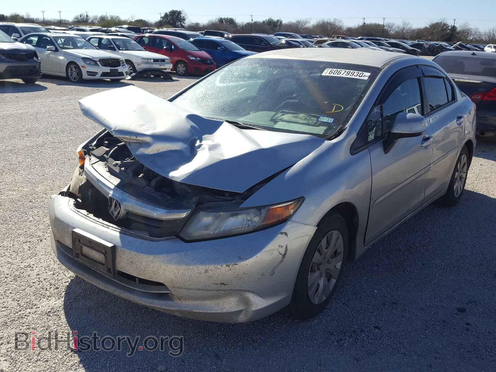 2012 HONDA CIVIC - VIN: 2HGFB2F55CH334643 - Фото 2