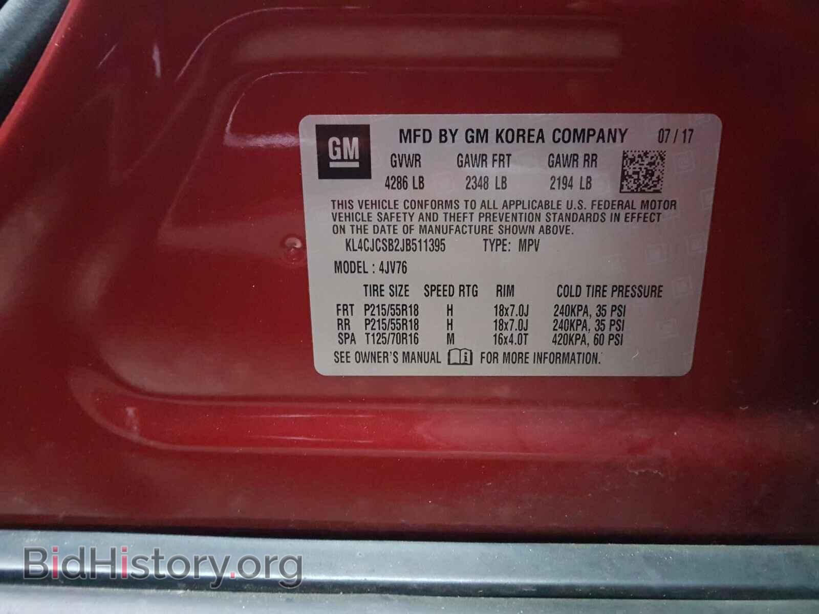 2018 BUICK ENCORE - VIN: KL4CJCSB2JB511395 - Photo 10