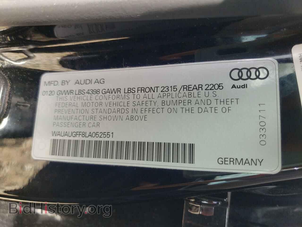 2020 AUDI A3 - VIN: WAUAUGFF8LA052551 - Фото 10