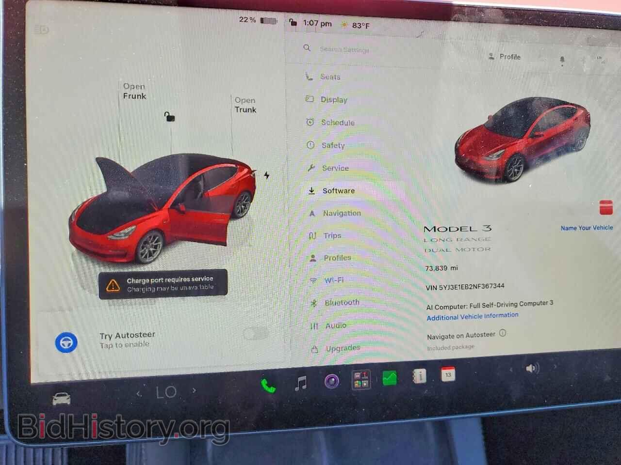 2022 TESLA MODEL 3 - VIN: 5YJ3E1EB2NF367344 - Фото 9