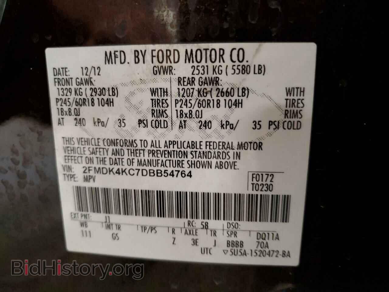 2013 FORD EDGE - VIN: 2FMDK4KC7DBB54764 - Photo 10