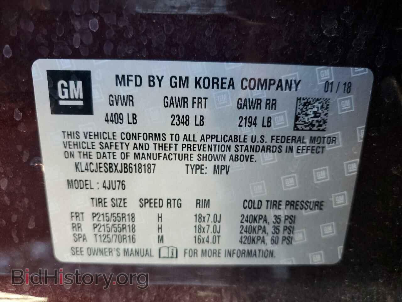 2018 BUICK ENCORE - VIN: KL4CJESBXJB618187 - Photo 10