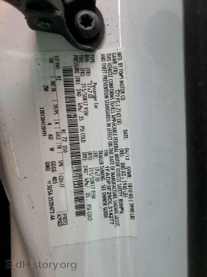 2013 FORD FOCUS - VIN: 1FADP3F29DL314277 - Фото 10