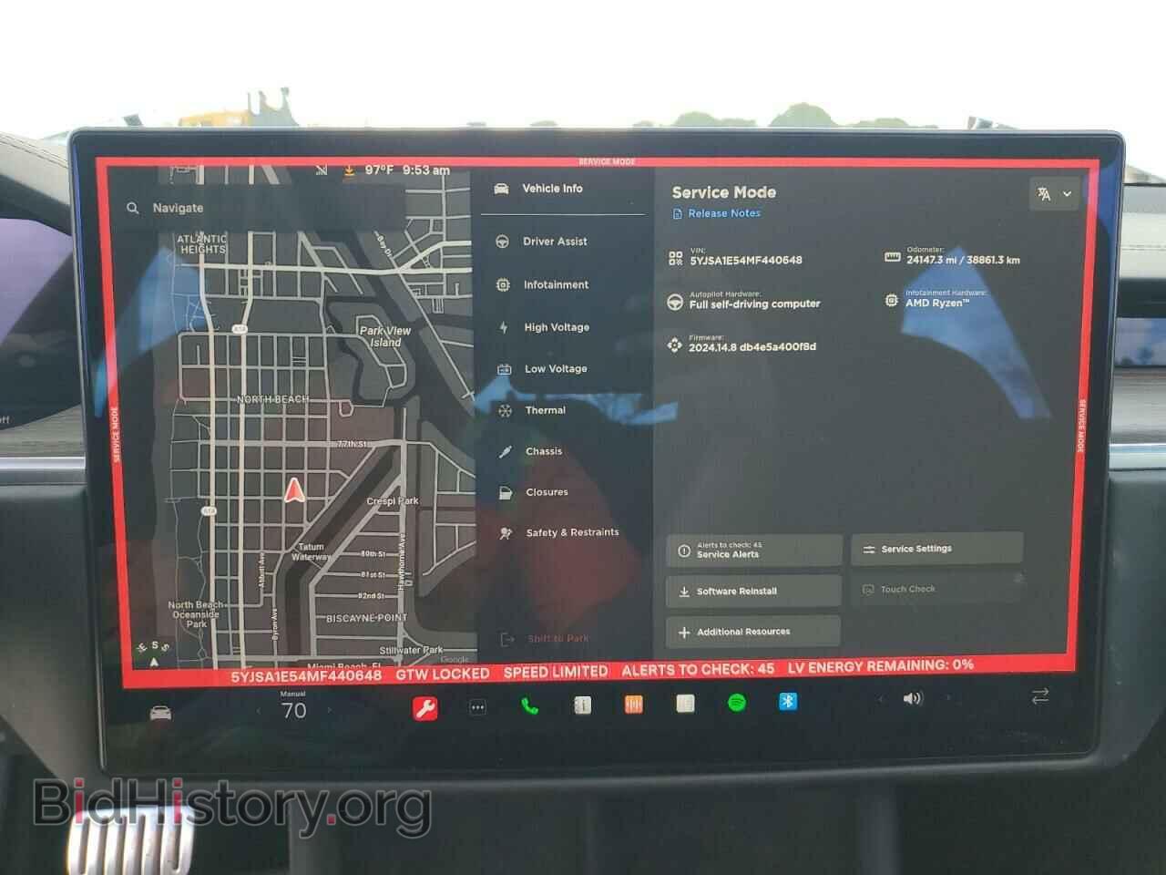 2021 TESLA MODEL S - VIN: 5YJSA1E54MF440648 - Фото 9