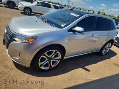 2013 Ford EDGE Sport, silver — VIN 2FMDK4AK9DBA10710, Copart