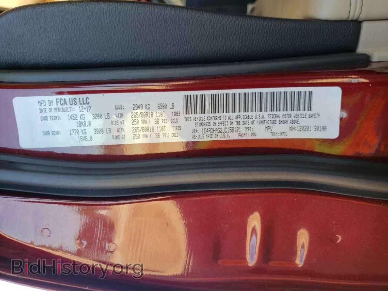 2018 DODGE DURANGO - VIN: 1C4RDHAG2JC158121 - Photo 10