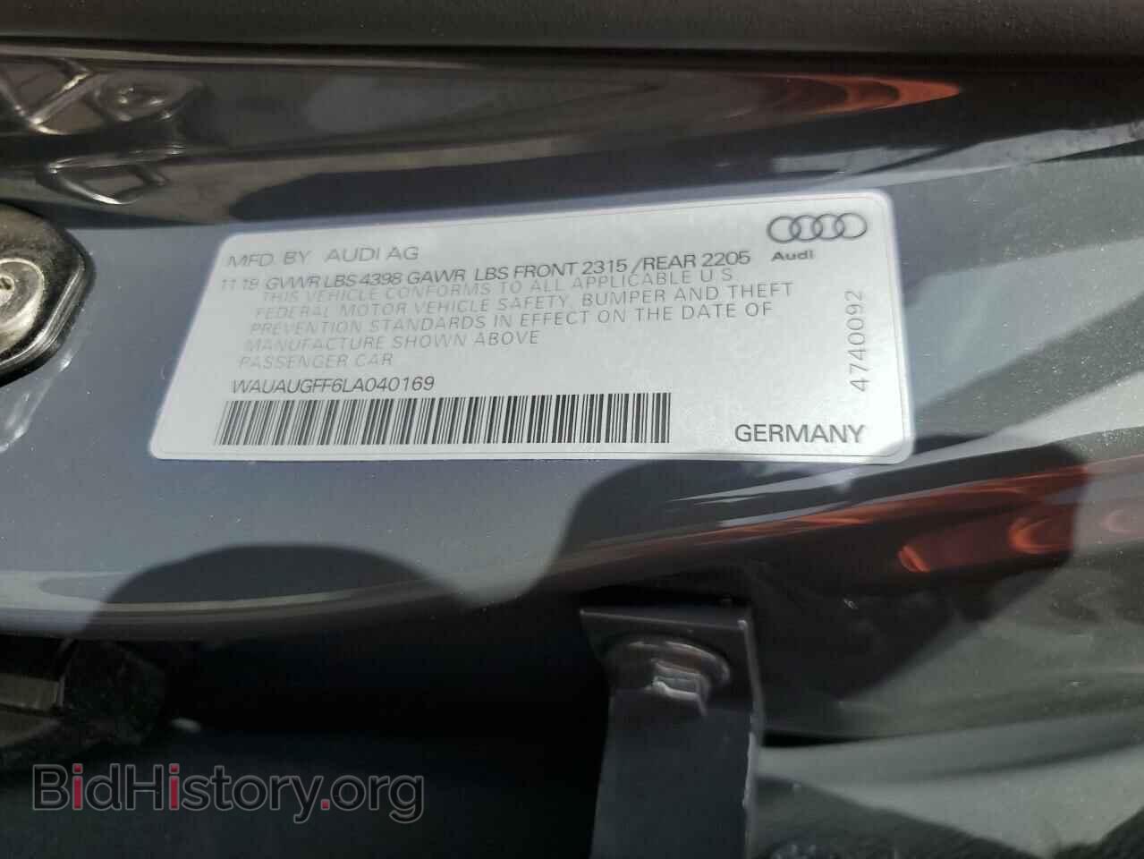 2020 AUDI A3 - VIN: WAUAUGFF6LA040169 - Фото 12