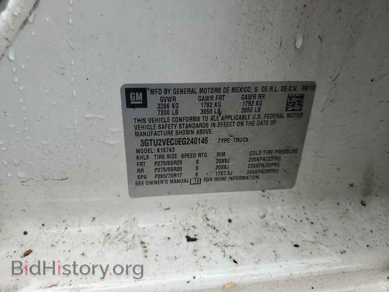2014 GMC SIERRA - VIN: 3GTU2VEC0EG240146 - Фото 12