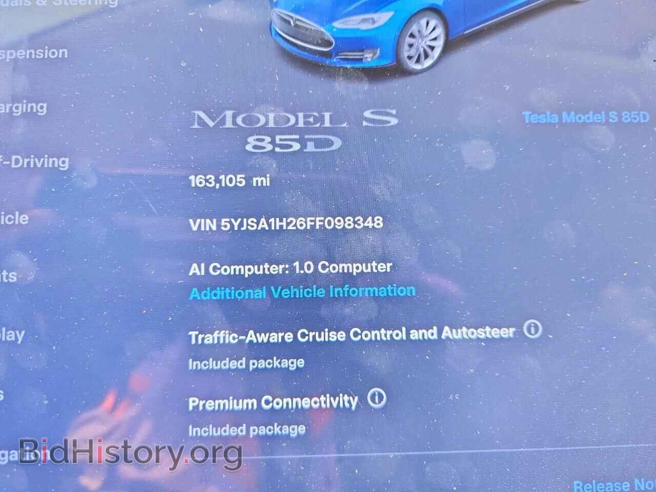 2015 TESLA MODEL S - VIN: 5YJSA1H26FF098348 - Фото 9