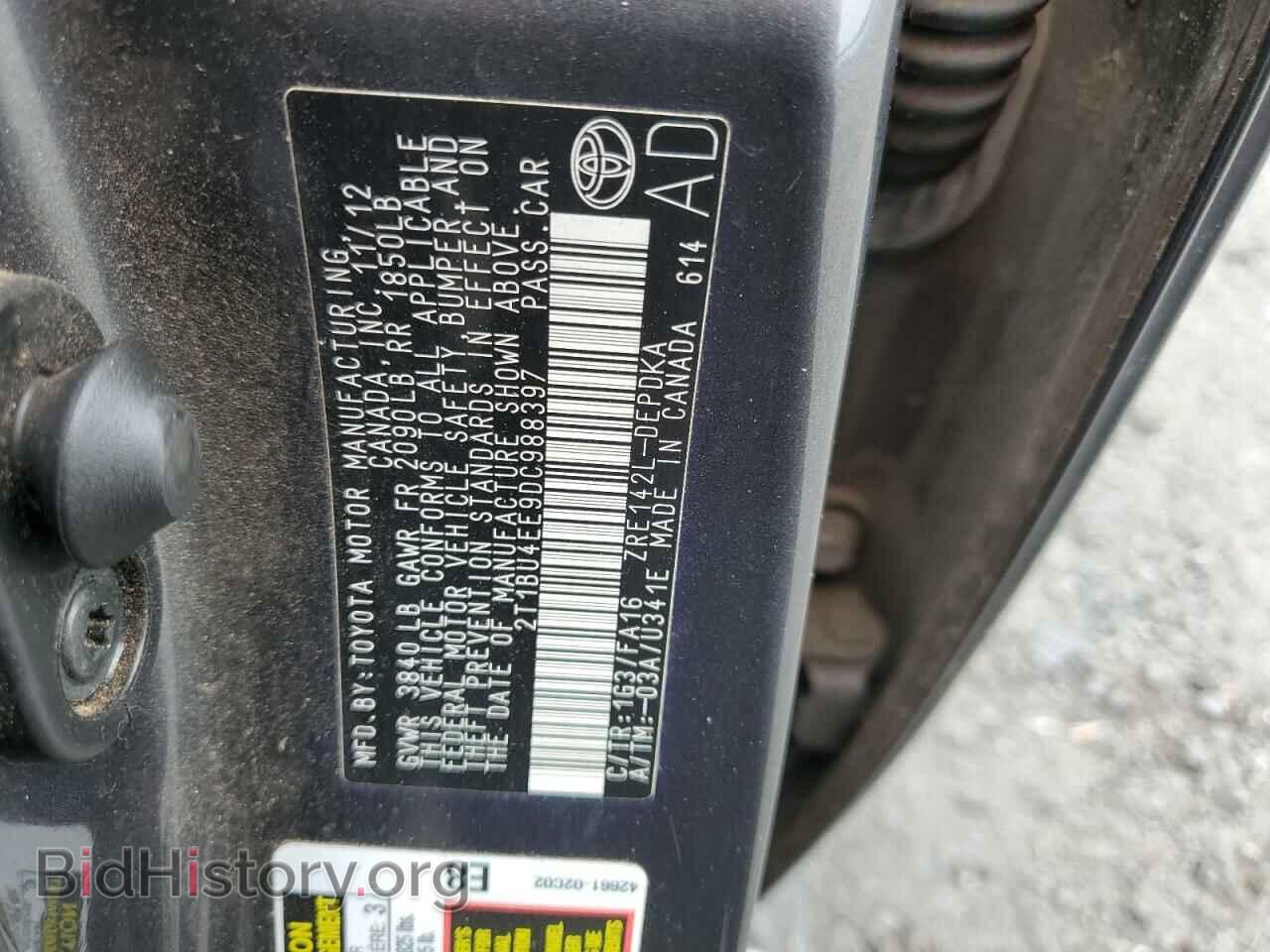 2013 TOYOTA COROLLA - VIN: 2T1BU4EE9DC988397 - Photo 12